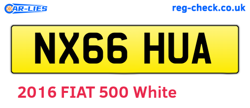 NX66HUA are the vehicle registration plates.