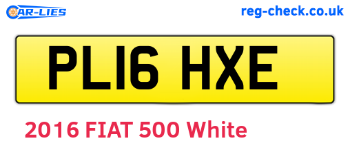 PL16HXE are the vehicle registration plates.