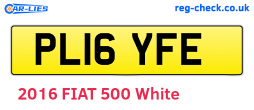 PL16YFE are the vehicle registration plates.