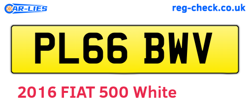 PL66BWV are the vehicle registration plates.