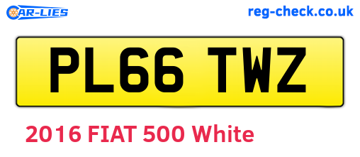 PL66TWZ are the vehicle registration plates.