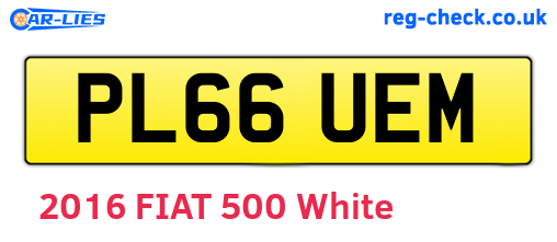PL66UEM are the vehicle registration plates.