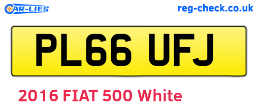 PL66UFJ are the vehicle registration plates.