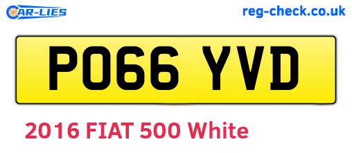 PO66YVD are the vehicle registration plates.