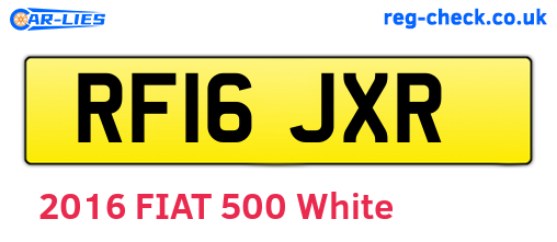 RF16JXR are the vehicle registration plates.
