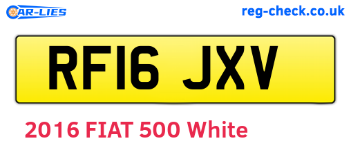 RF16JXV are the vehicle registration plates.