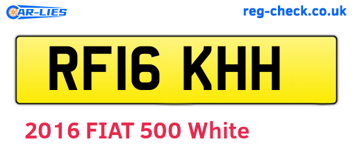 RF16KHH are the vehicle registration plates.