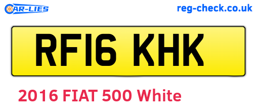 RF16KHK are the vehicle registration plates.