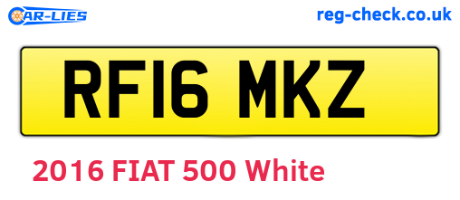 RF16MKZ are the vehicle registration plates.