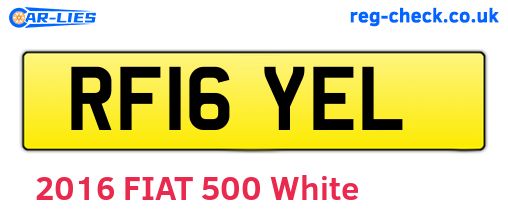 RF16YEL are the vehicle registration plates.