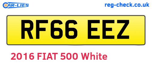 RF66EEZ are the vehicle registration plates.