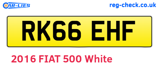 RK66EHF are the vehicle registration plates.