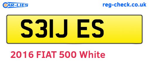 S31JES are the vehicle registration plates.