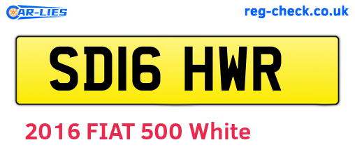 SD16HWR are the vehicle registration plates.