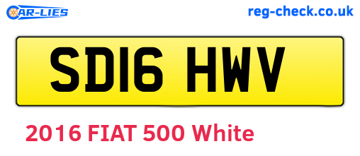 SD16HWV are the vehicle registration plates.