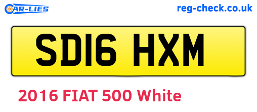 SD16HXM are the vehicle registration plates.