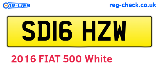 SD16HZW are the vehicle registration plates.