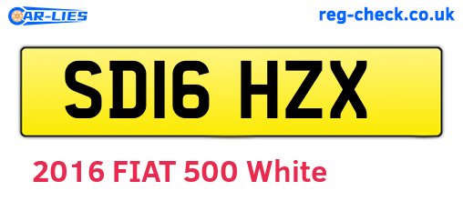 SD16HZX are the vehicle registration plates.