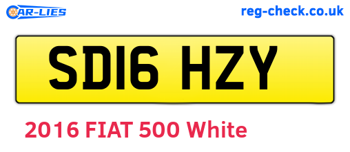 SD16HZY are the vehicle registration plates.