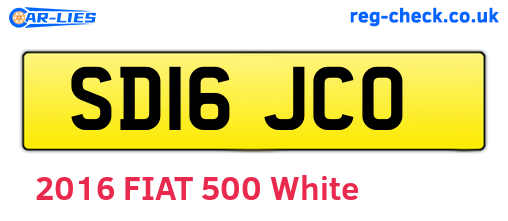 SD16JCO are the vehicle registration plates.