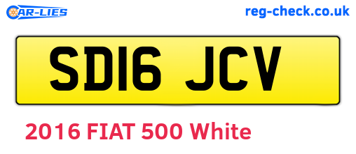 SD16JCV are the vehicle registration plates.
