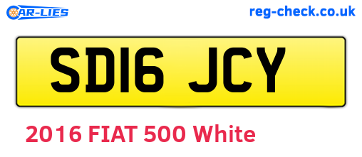 SD16JCY are the vehicle registration plates.