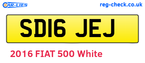 SD16JEJ are the vehicle registration plates.