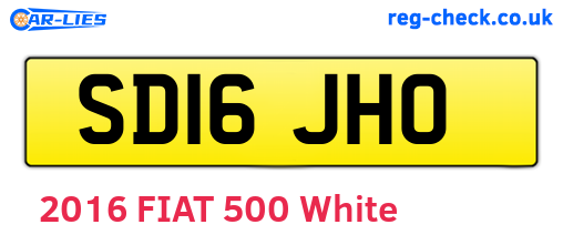 SD16JHO are the vehicle registration plates.