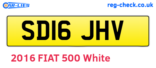 SD16JHV are the vehicle registration plates.