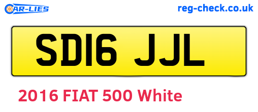 SD16JJL are the vehicle registration plates.