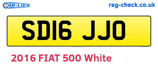 SD16JJO are the vehicle registration plates.
