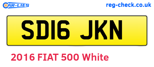 SD16JKN are the vehicle registration plates.