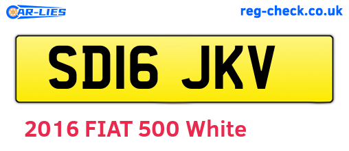 SD16JKV are the vehicle registration plates.