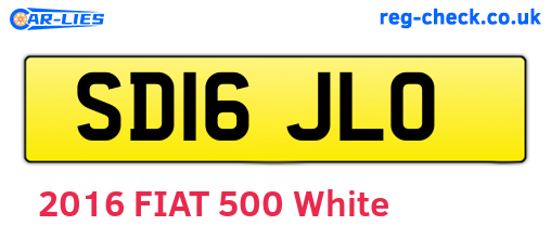 SD16JLO are the vehicle registration plates.
