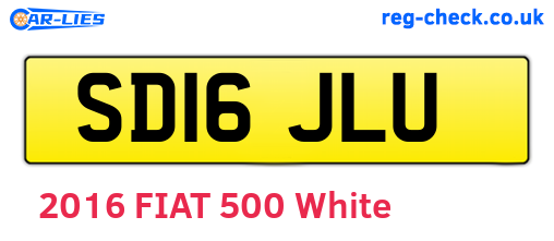 SD16JLU are the vehicle registration plates.