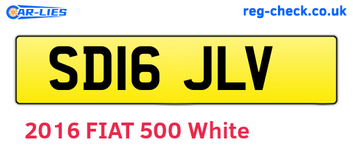 SD16JLV are the vehicle registration plates.