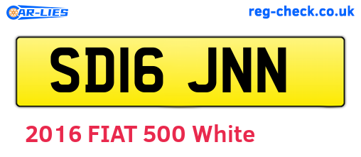 SD16JNN are the vehicle registration plates.