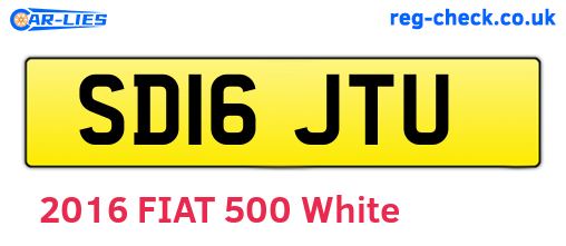 SD16JTU are the vehicle registration plates.