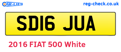 SD16JUA are the vehicle registration plates.