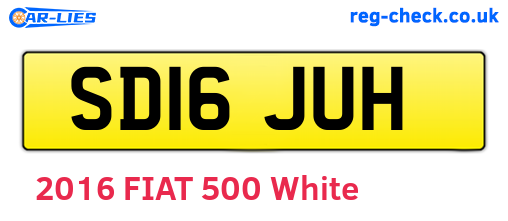 SD16JUH are the vehicle registration plates.