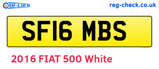 SF16MBS are the vehicle registration plates.