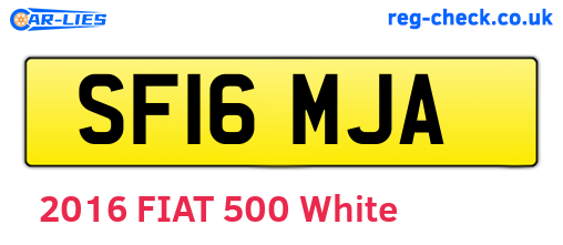 SF16MJA are the vehicle registration plates.