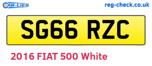 SG66RZC are the vehicle registration plates.