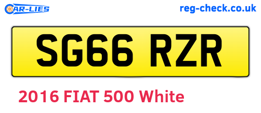SG66RZR are the vehicle registration plates.