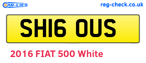 SH16OUS are the vehicle registration plates.