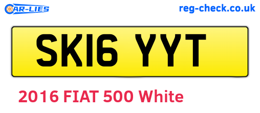 SK16YYT are the vehicle registration plates.