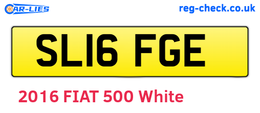 SL16FGE are the vehicle registration plates.