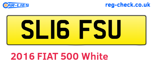 SL16FSU are the vehicle registration plates.