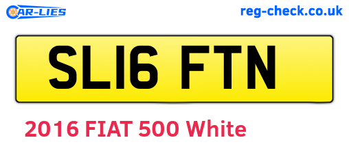 SL16FTN are the vehicle registration plates.