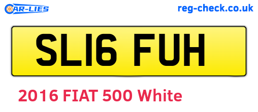 SL16FUH are the vehicle registration plates.